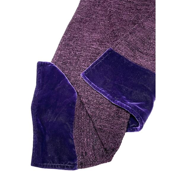 Vintage Toucan Collection NY 100% Purple Rayon Velvet Long Scarf - Picture 6 of 8